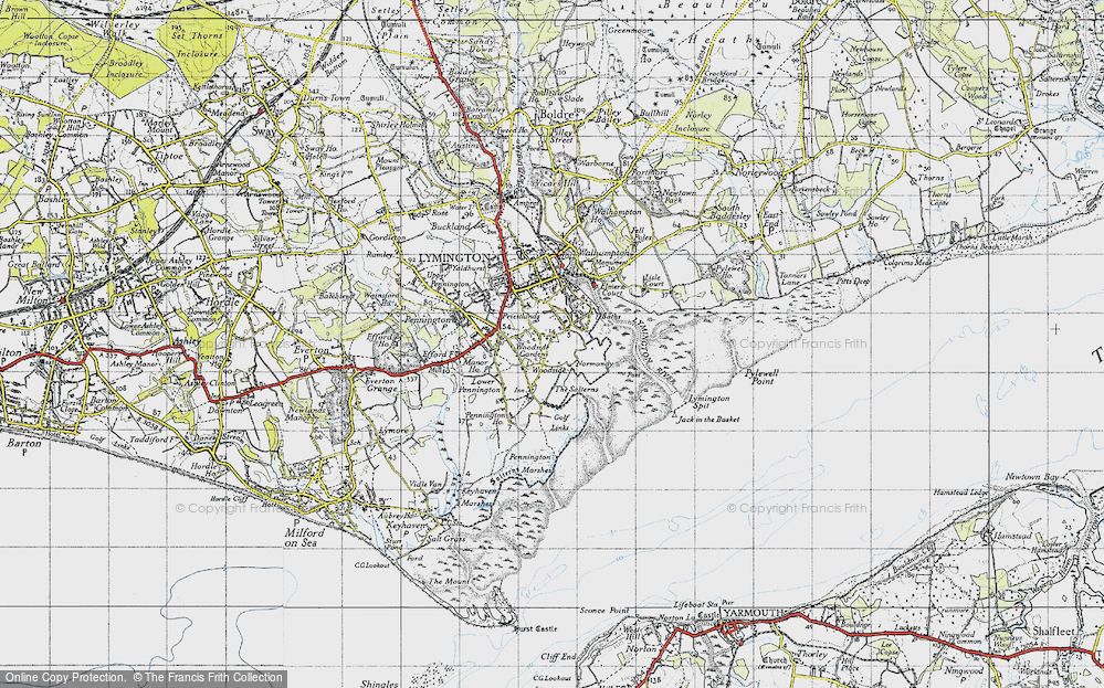 Old Map of Woodside, 1945 in 1945