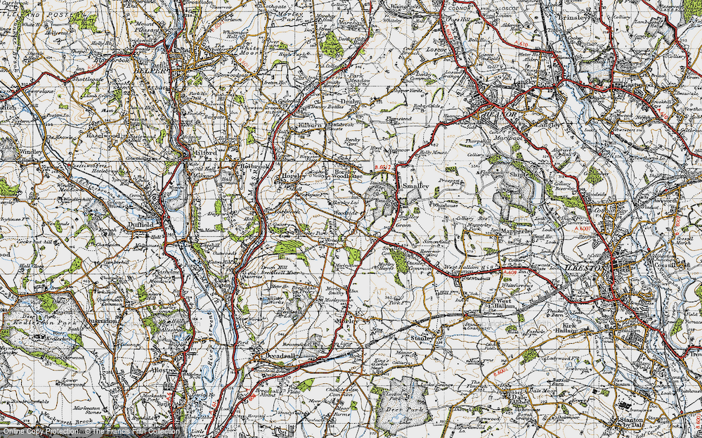 Old Map of Woodside, 1946 in 1946