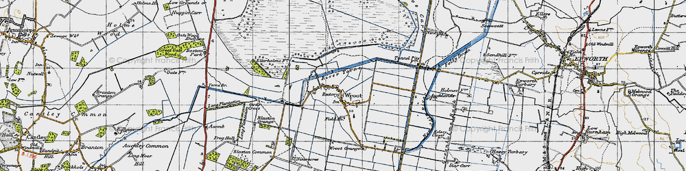 Old map of Wroot Grange in 1947