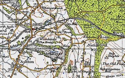 Old map of Yeld, The in 1947