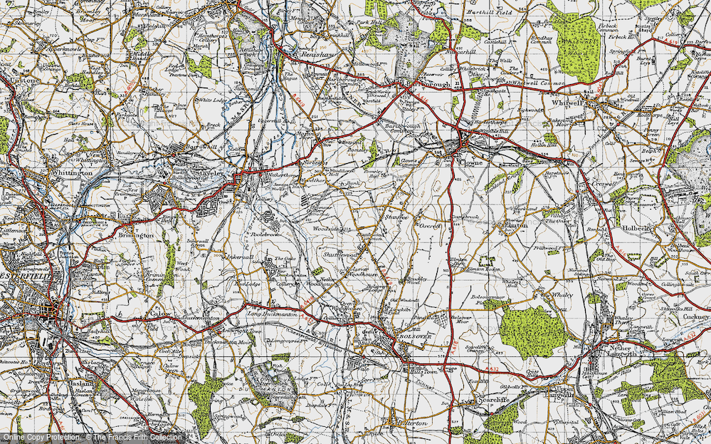 Old Map of Woodside, 1947 in 1947