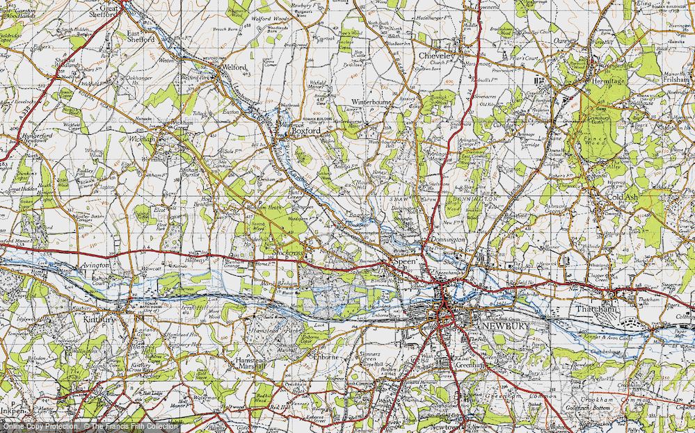 Old Map of Woodspeen, 1945 in 1945