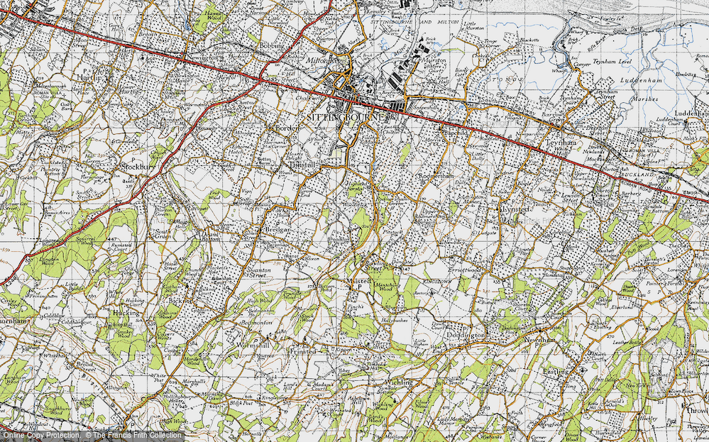 Old Map of Woodstock, 1946 in 1946