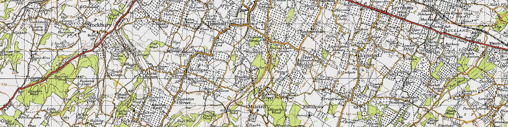 Old map of Broadoak in 1946