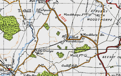 Old map of Woodthorpe in 1946