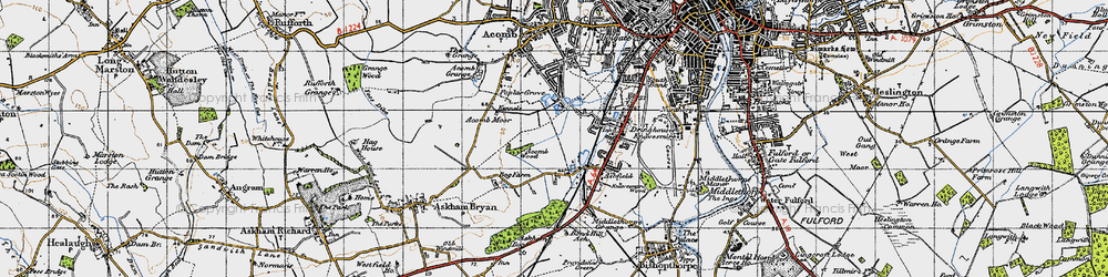 Old map of Askham Bogs in 1947