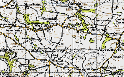 Old map of Ashridge in 1946