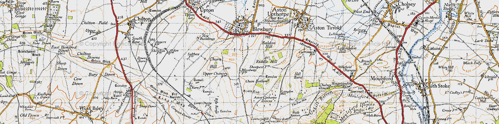 Old map of Langdon Hill in 1947