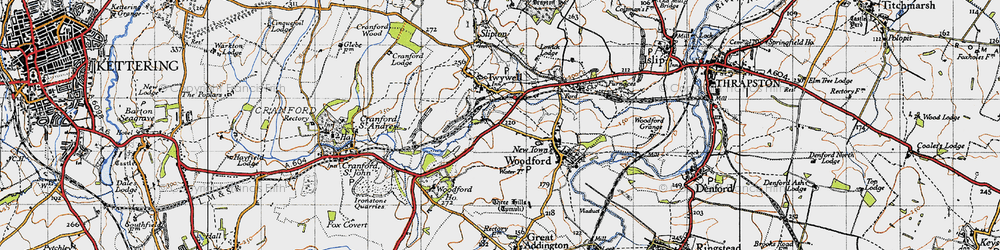 Old map of Woodford Ho in 1946