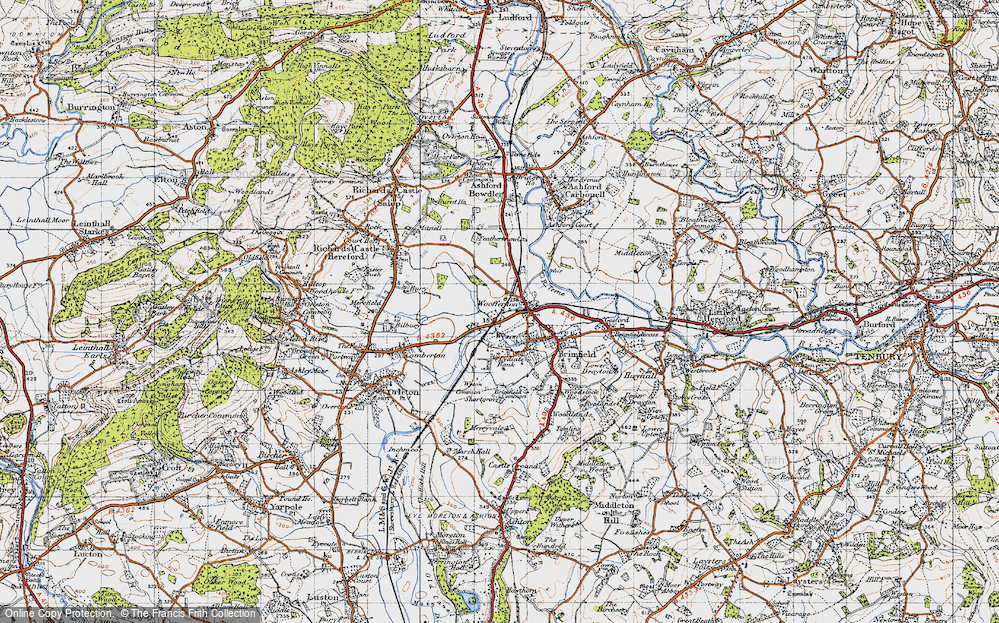 Old Map of Woofferton, 1947 in 1947