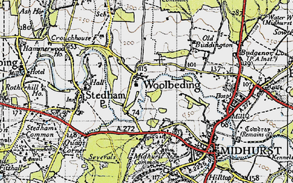 Old map of Woolbeding in 1945