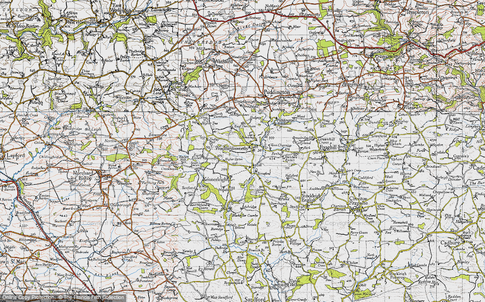Old Map of Woolfardisworthy, 1946 in 1946