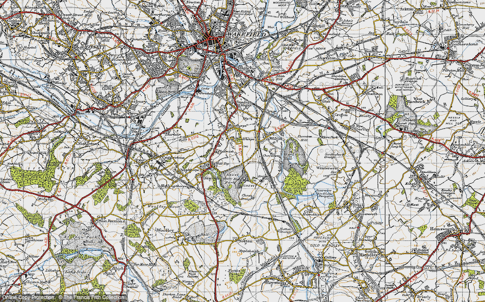 Old Map of Woolgreaves, 1947 in 1947