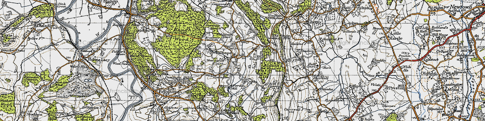 Old map of Busland Wood in 1947