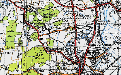Old map of Woollensbrook in 1946