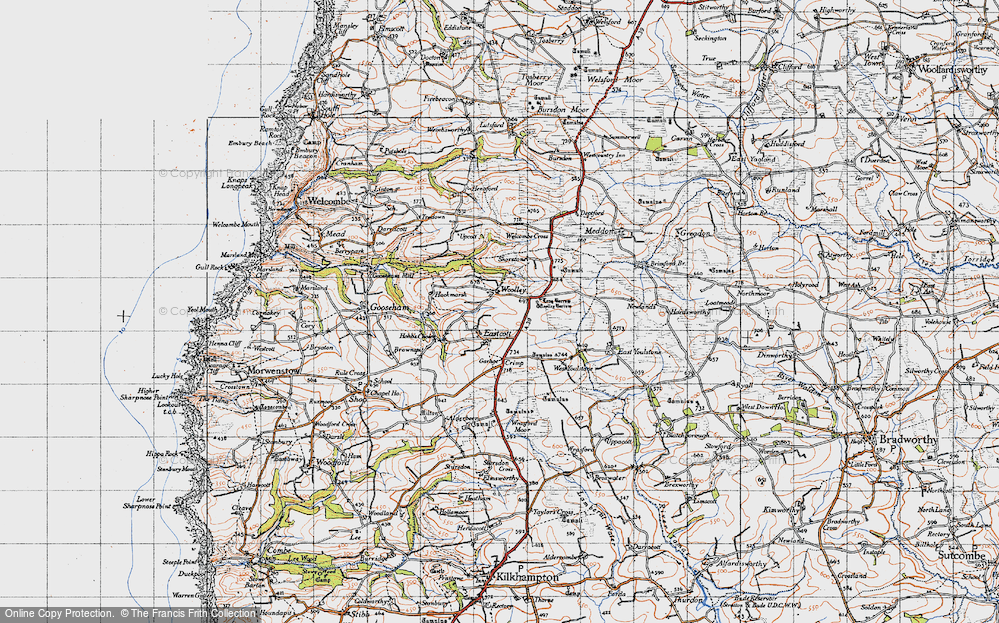 Old Map of Woolley, 1946 in 1946