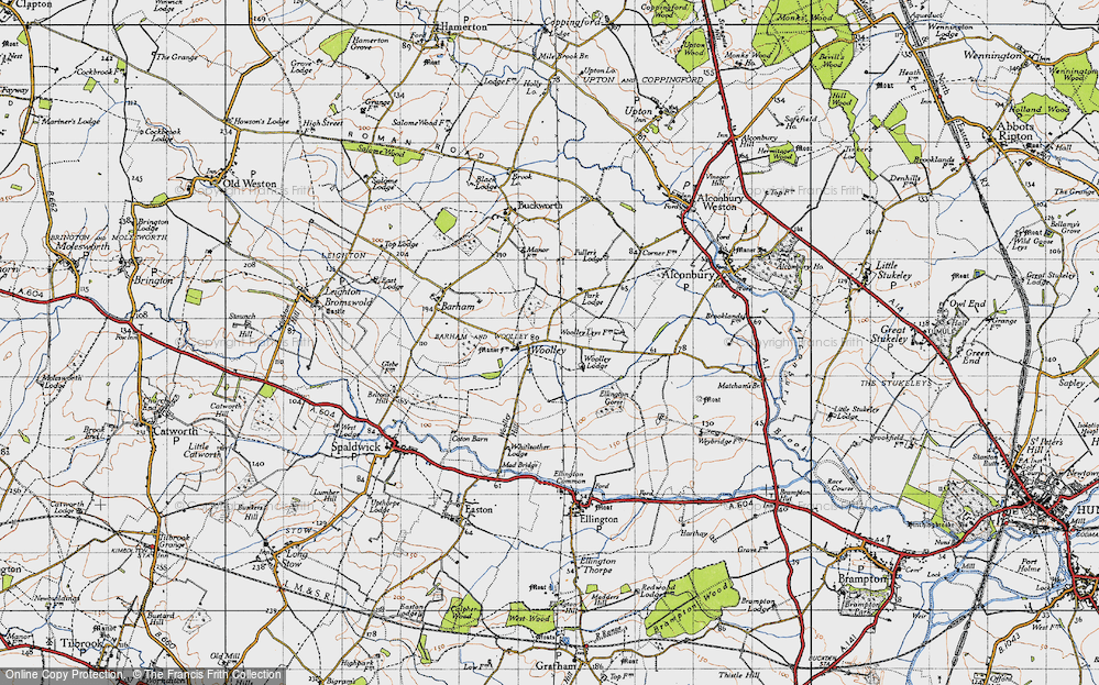 Old Map of Woolley, 1946 in 1946