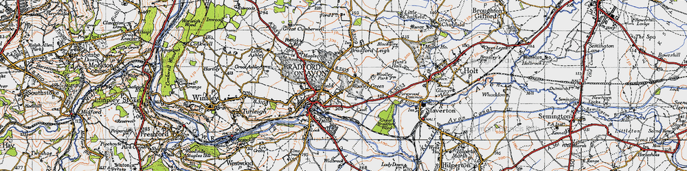 Old map of Woolley Green in 1946