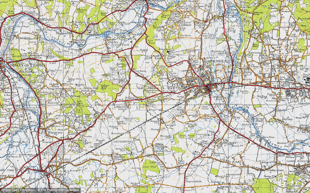 Old Map of Woolley Green, 1947 in 1947