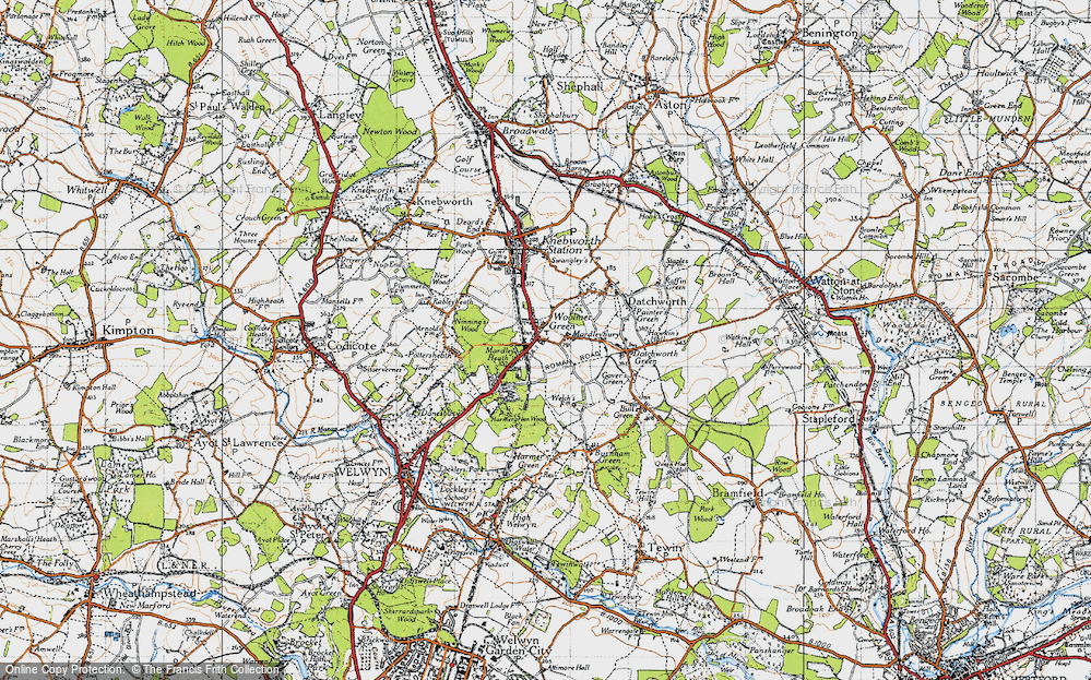 Old Map of Woolmer Green, 1946 in 1946
