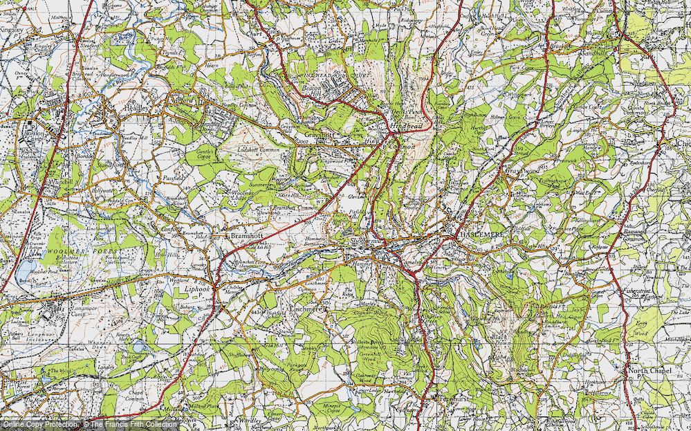 Old Map of Woolmer Hill, 1940 in 1940