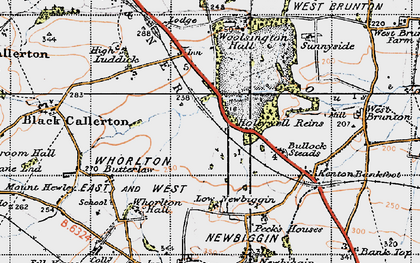 Old map of Bullock Steads in 1947
