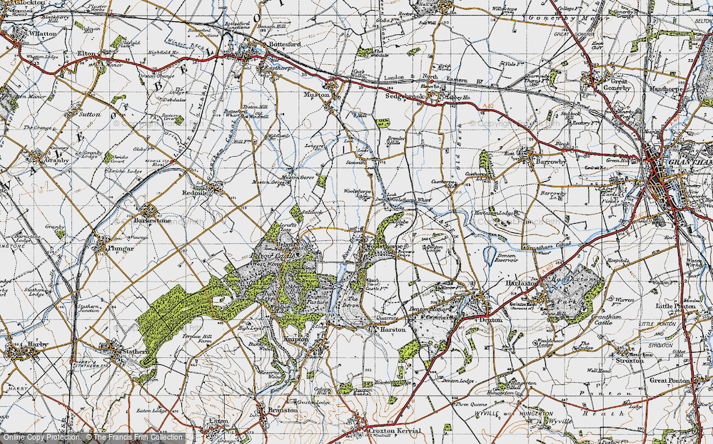 Old Map of Woolsthorpe By Belvoir, 1946 in 1946