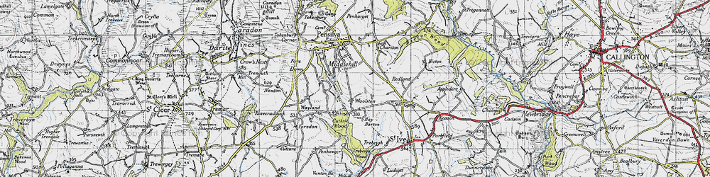 Old map of Woolston in 1946