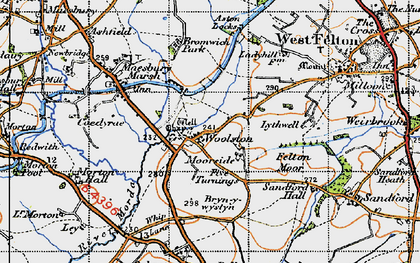 Old map of Bryn-y-wystyn in 1947