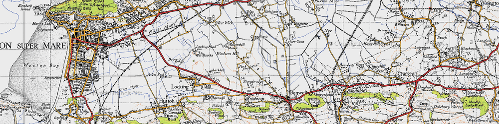 Old map of Woolvers Hill in 1946