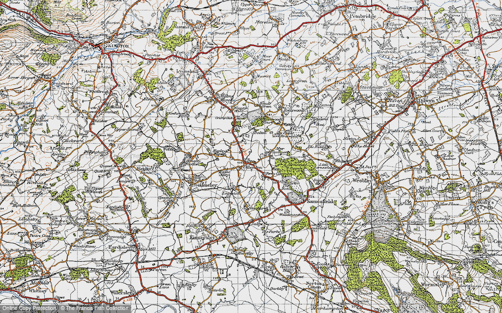 Old Map of Woonton, 1947 in 1947