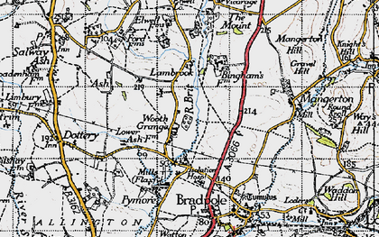 Old map of Wooth in 1945