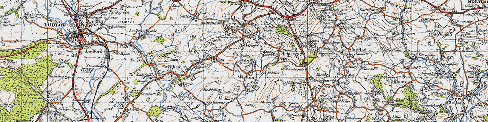 Old map of Whitton Ho in 1947