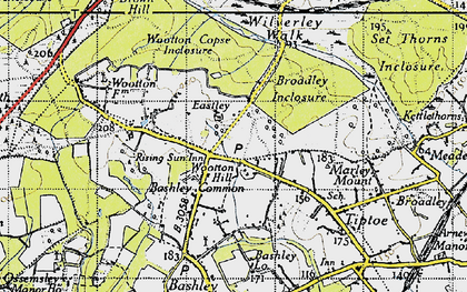 Old map of Wootton in 1940