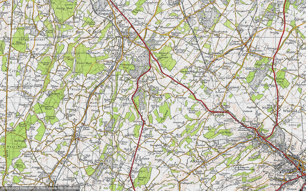 Old Map of Wootton, 1947 in 1947