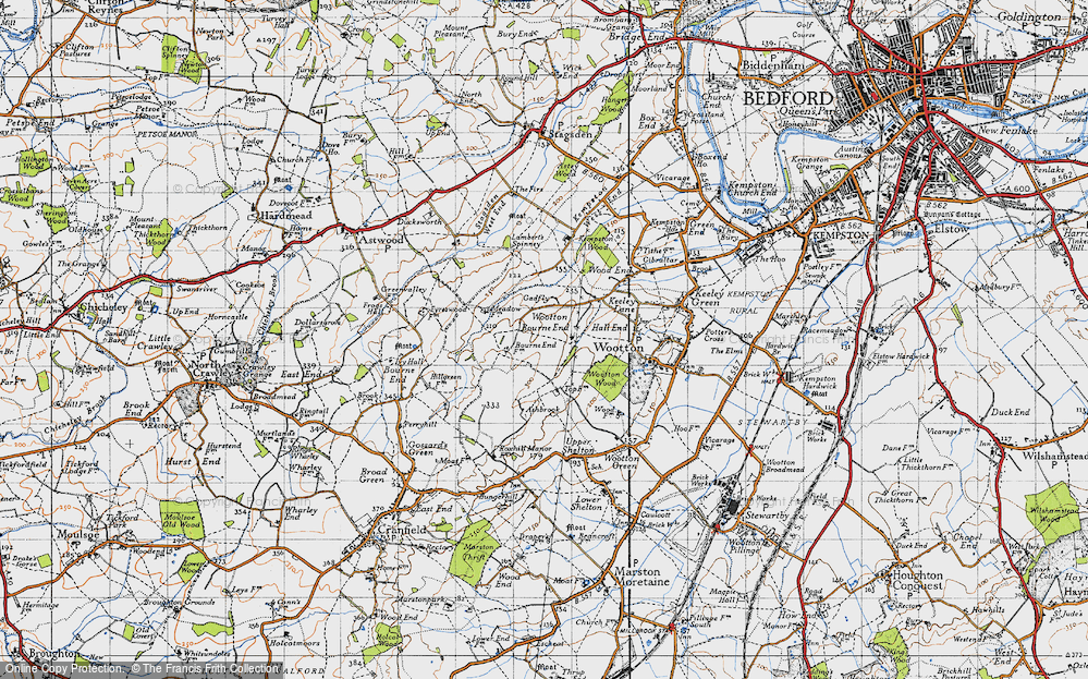 Old Map of Wootton Bourne End, 1946 in 1946