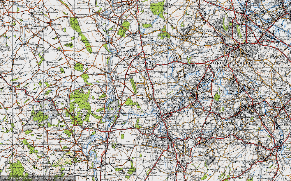 Old Map of Wordsley, 1946 in 1946