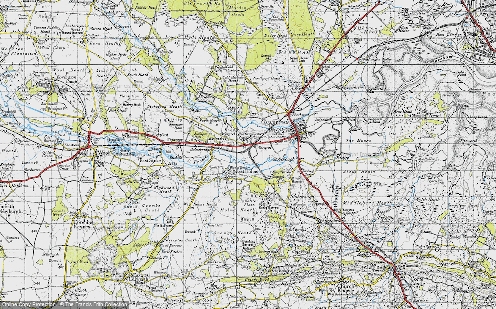 Old Map of Worgret, 1940 in 1940