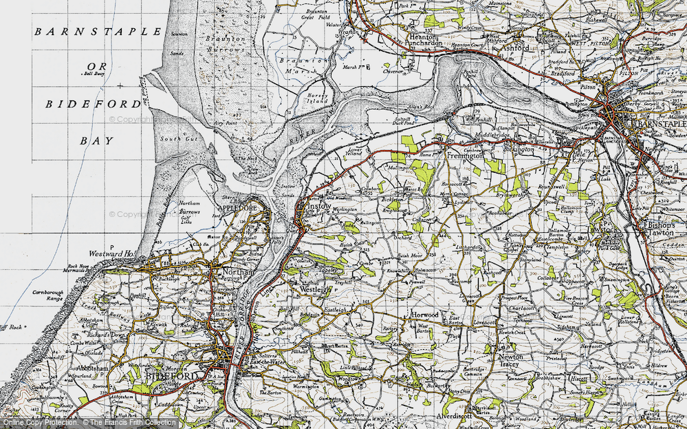 Old Map of Worlington, 1946 in 1946