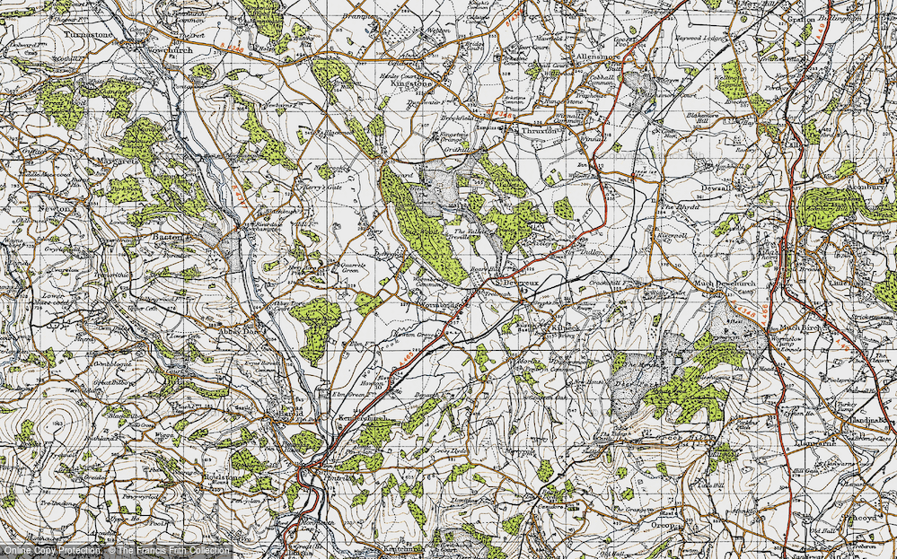 Old Map of Wormbridge, 1947 in 1947