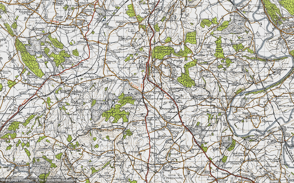 Old Map of Wormelow, 1947 in 1947