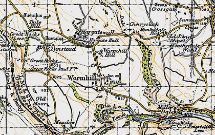 Old map of Chee Dale in 1947