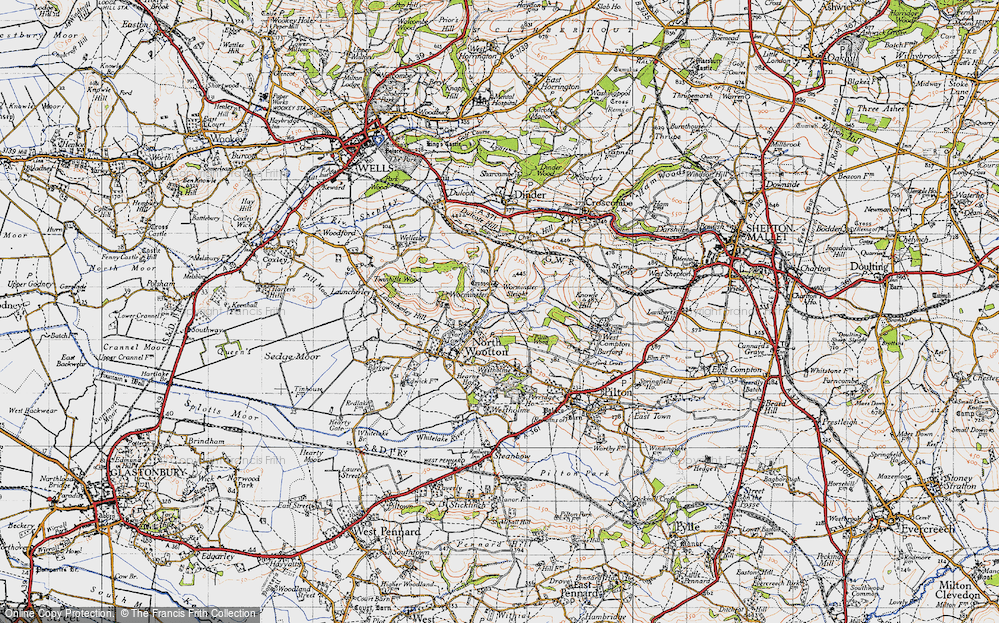 Old Map of Worminster, 1946 in 1946