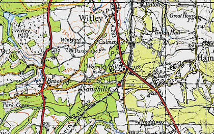 Old map of Wormley in 1940