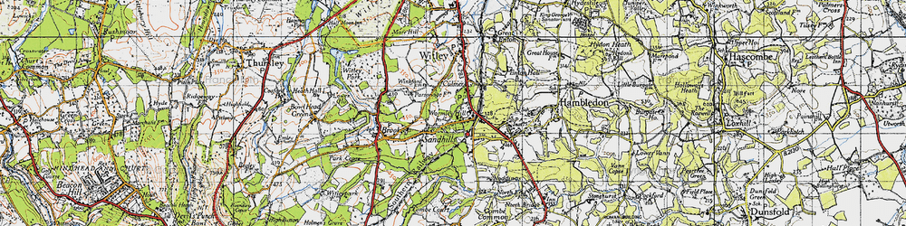 Old map of Wormley in 1940