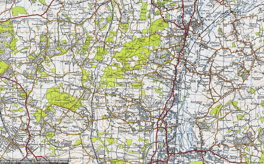 Old Map of Historic Map covering Westlea in 1946