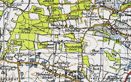 Old map of Westlea in 1946