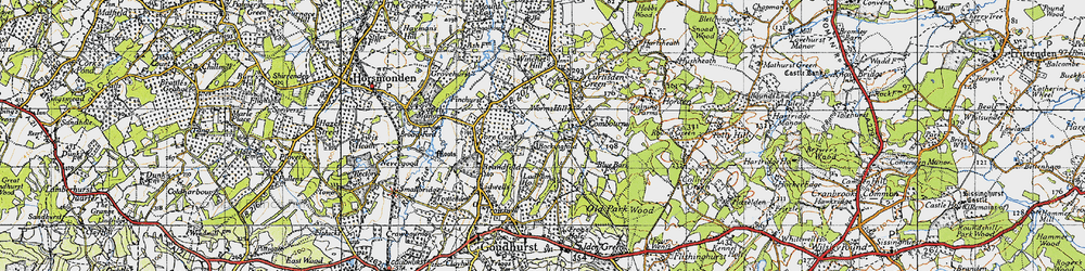 Old map of Worms Hill in 1940
