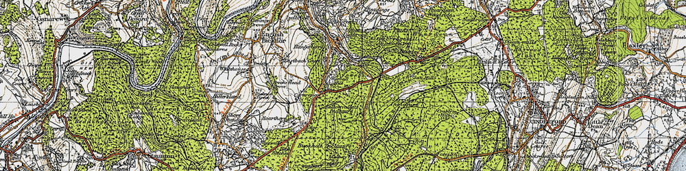 Old map of Worrall Hill in 1947