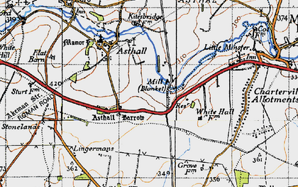 Old map of Worsham in 1946